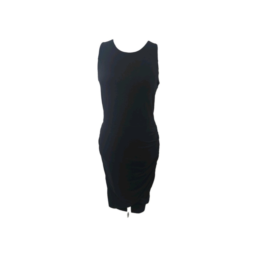Athleta Medium Black Jersey Pima Cotton Racerback Padded Shelf Bra Dress M